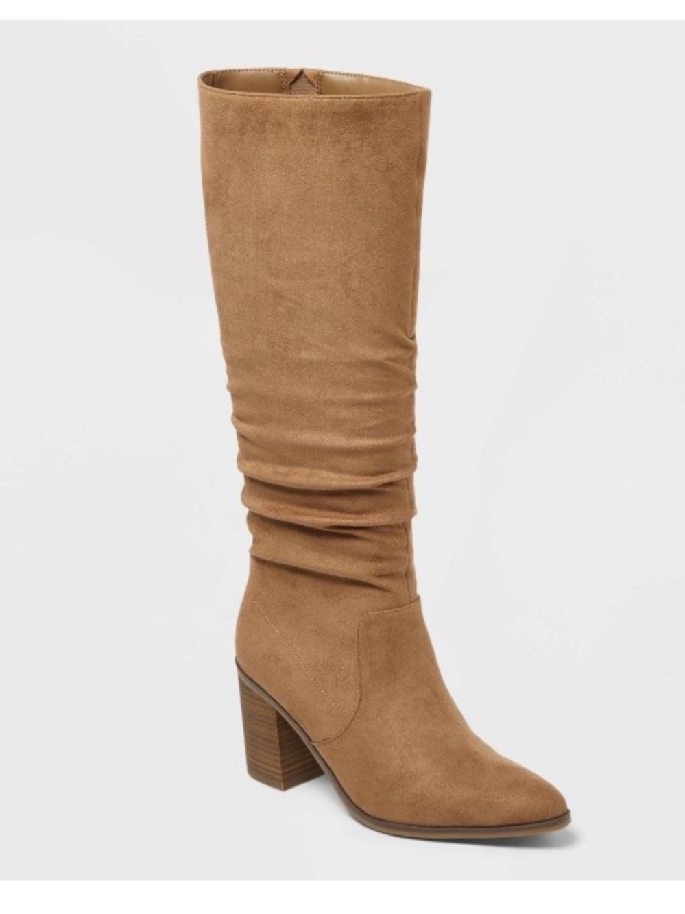 Universal Thread Tan Slouch Knee-High Heel Boots